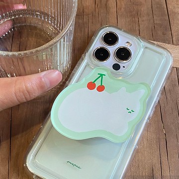 手機氣囊支架-櫻桃與貓