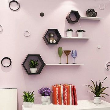 牆上置物架客廳電視背景牆面隔板影視牆壁掛裝飾牆櫃房間創意格子置物架。