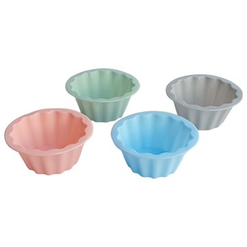Pamire Daeilkorea 瑪芬蛋糕矽膠模具 6*5cm  灰色+粉色+綠色+藍色  1組