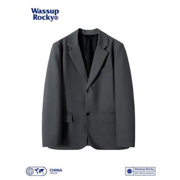 WASSUP ROCKY潮牌男裝西裝外套男士春秋款高級感痞帥休閑男士西服