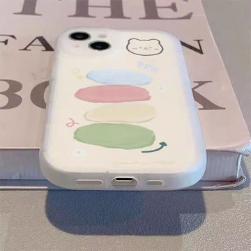 保護套 彩绘小熊苹果16pro/15plus14手机壳iPhone13/12/11软壳xs小清新套