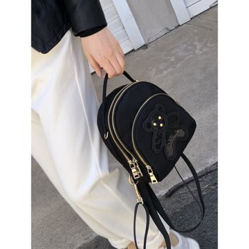 韓版新款女包小熊雙肩包背包時尚亮片包包休閑斜挎包少女單肩小包