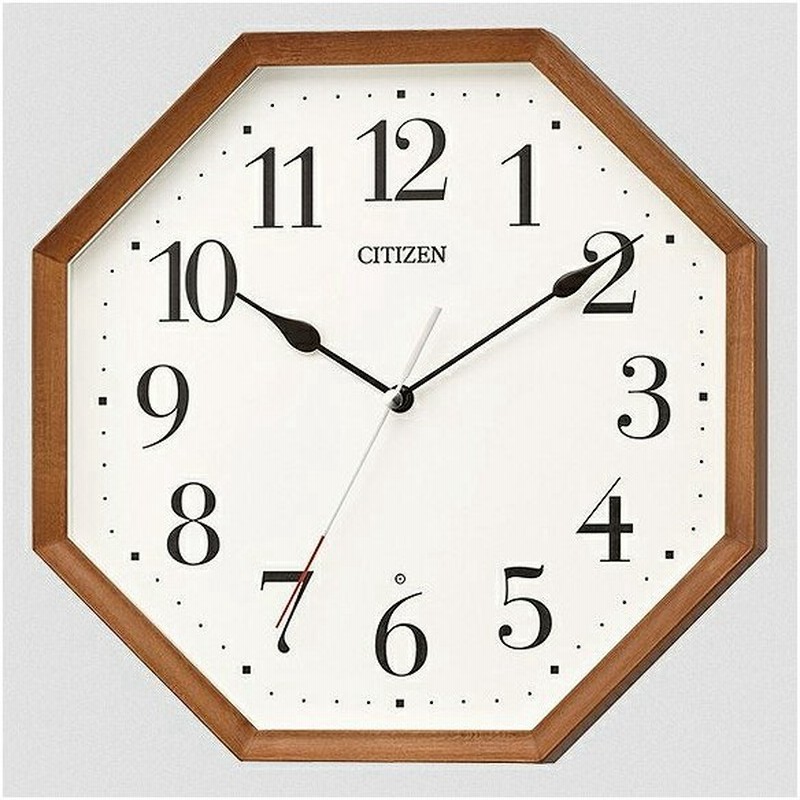 シチズン CITIZEN 掛け時計 風水 八角形 細身でシャープな木枠の掛時計 ギフト 小振りなサイズ 8MY531-006 特価 通販  LINEポイント最大0.5%GET | LINEショッピング