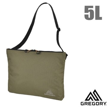 【GREGORY】EASY MESSENGER AL 5L 輕量斜背包(可調式肩帶)文件包.置物包.多功能收納存儲包_138242-1475 卡其綠