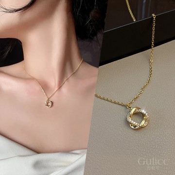 【Gulicc】古莉可 項鍊 簡約輕奢 鑲鑽 鎖骨鍊