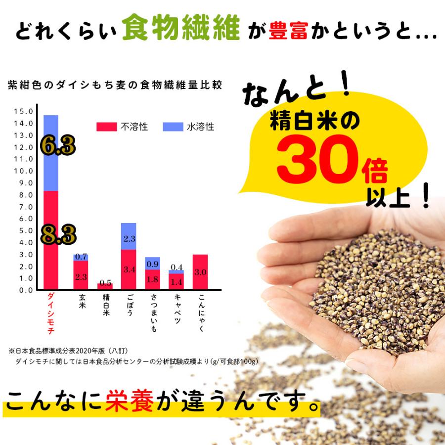 もち麦 国産 ダイシモチ 佐賀県産100% 紫紺色のダイシもち麦 1600g リフ工房 もちむぎ 国産 もち 麦 麦飯 麦ごはん 麦ご飯 チャック袋付き スタンドパック