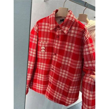 大碼300斤港風格子紅色襯衫男裝春秋季加絨長袖襯衣潮牌日系外套2