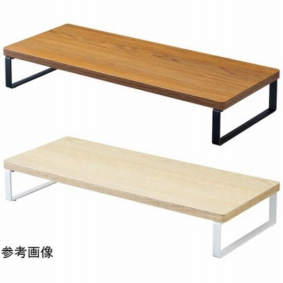 LIHITLAB MDF 机上台・スリム 500×200・ロータイプ ブラウン A-8002-9 (64-9349-74)
