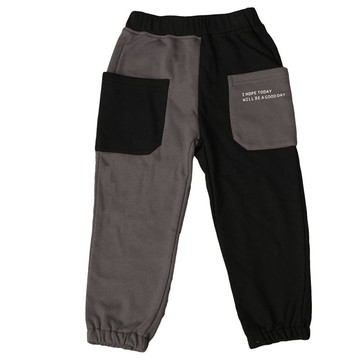 akachan honpo - 10分褲-撞色-深灰色