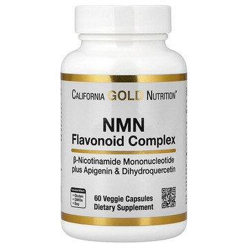 California Gold Nutrition, NMN 類黃酮複合物，含芹菜（苷）配基和五羥黃酮，60 粒素食膠囊