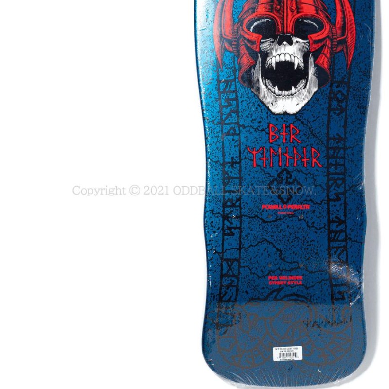 POWELL PERALTA 9.62インチ WELINDER NORDIC SKULL BLUE 9.625 パウエルペラルタ スケボー デッキ  カスタムシェイプ オールドスクール フラットノーズ | LINEブランドカタログ