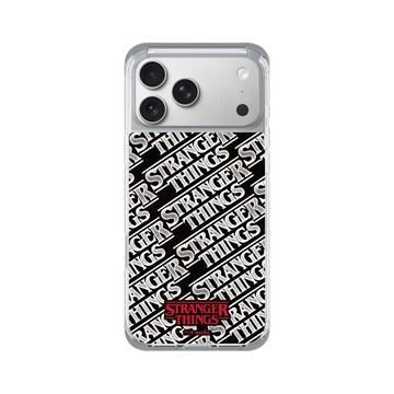 iPhone 17 Pro Max ClearX (MagSafe 兼容) 霜透灰 - Stranger Things - 黑白 LOGO 款