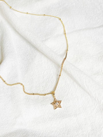 金色星星吊墜頸鏈