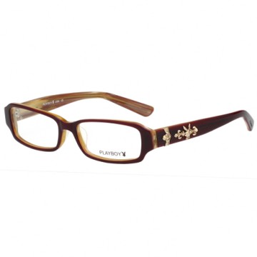 PLAYBOY-時尚光學眼鏡-咖啡紅-PB85186