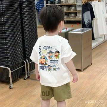 台灣出貨 男童上衣 純棉上衣 卡通短袖 可愛上衣 中大童上衣 兒童短袖 短袖t恤 國小生短袖 休閒上衣 潮流T恤衫