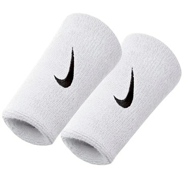 【NIKE耐吉】SWOOSH白色加長腕帶  復古風護腕 長跑馬拉松慢跑適用 吸濕排汗透氣 七夕77禮物 男友禮物(NNN05101OS /  AC2287924)