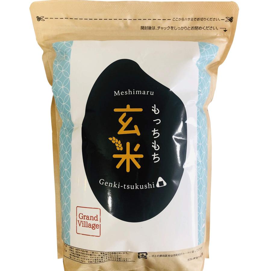 もっちもち 玄米（2kg×1袋）令和4年産 めし丸元気つくし 玄米Grand village おいしい 九州 農家直送米