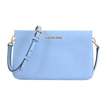 MICHAEL KORS JET SET TRAVEL 三層手拿包斜背包.淡藍