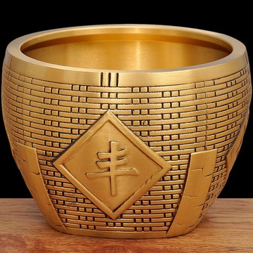 銅五谷豐登缸招財客廳玄關電視柜酒柜電視柜裝飾品博古架桌面擺設