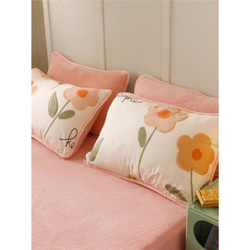 保暖a全棉b牛奶絨枕套一對裝珊瑚絨純棉加絨枕頭套枕芯套內膽套冬