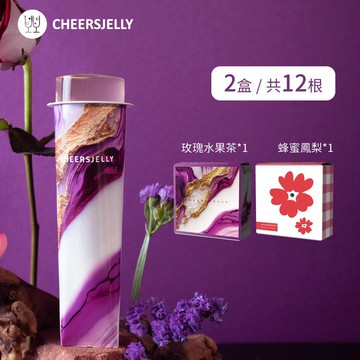 Cheersjelly-舉杯低卡蒟蒻凍2盒組-玫瑰水果茶、蜂蜜鳳梨