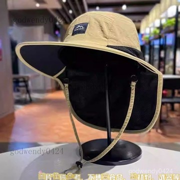 戶外防曬遮陽帽男夏季護脖頸防紫外綫漁夫帽女士速幹露營登山帽子 登山帽 釣魚帽 漁夫帽男 遮陽帽uv遮陽帽男 防曬漁夫帽