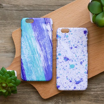 藍色條紋白色筆刷//原創手機殼-   iPhone, Samsung, oppo