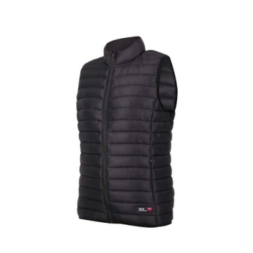 FIRESTAR 女立領鋪棉背心-禦寒 休閒 無袖 上衣 HL039-10 黑