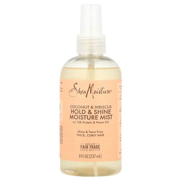 SheaMoisture, 長效潔白保濕噴霧，含蠶絲蛋白、印度楝樹油、椰子和木槿成分，8 液量盎司（237 毫升）
