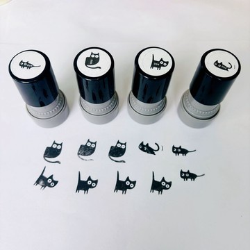 🔥臺灣出貨🔥可愛小貓宕機表情包惡搞光敏印章 學生手賬diy裝飾印章 送同學禮物 高颜值趣味文具 印章可爱卡通