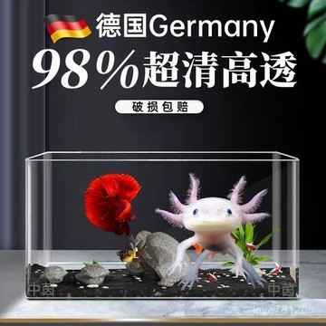 夏季熱銷🔥德國亞克力魚缸一體成型六角恐龍專用缸家用長方形塑料透明仿玻璃 PXGU