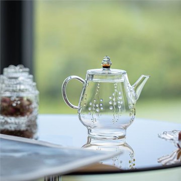 ✅新羽璃山壺禮盒裝小容量玻璃茶壺300ml耐高溫泡茶器花茶壺