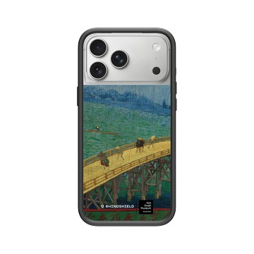 iPhone 17 Pro Max Mod NX -邊框背蓋組合 (相機按鈕) 黑 - Van Gogh Museum - 雨中橋：仿歌川廣重