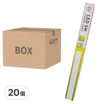 旭光 5W LED T5全塑支架燈 22.3 x 29 x 313mm 4000K  20個