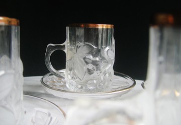 【老時光 OLD-TIME】早期二手日本製玻璃咖啡杯組(一杯一盤為一組