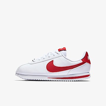 Nike Cortez Basic SL GS [904764-101] 大童 休閒鞋 經典 復古 阿甘鞋 白 紅