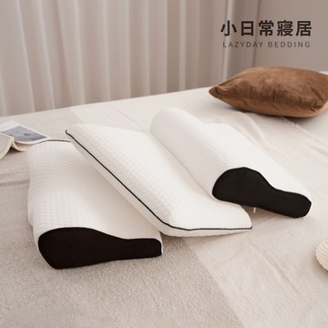 【小日常寢居】針織緹花釋壓記憶枕-三款任選 人體工學 經典款/蝶型款/傳統麵包型 (超取限4顆)隔日配 現貨 隔日到貨