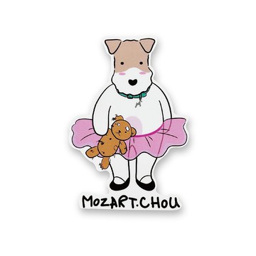 Wirefoxterrier 剛毛獵狐梗 防水貼紙 澎澎裙梗