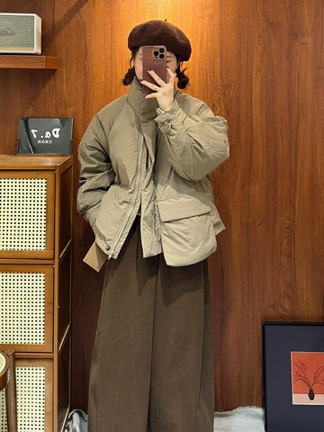 ID:firely667日系復古??立領羽絨外套