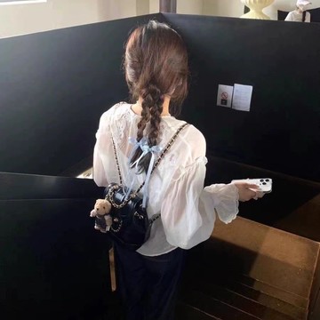 【Darling】韓國小衆女包2025新款小香風油蠟皮雙肩包ins博主手提旅行小揹包