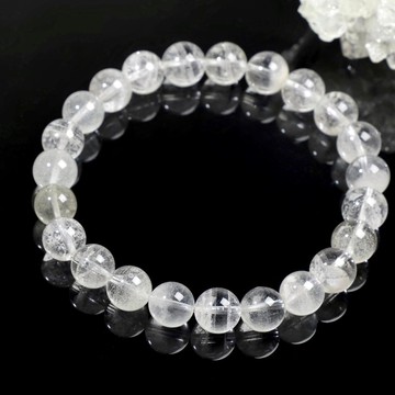 一圖一物/#633 8mm千層白幽靈水晶手鍊 異象水晶 淨化磁場