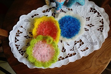 ChiChi手作-手工編織韓國超好用菜瓜布