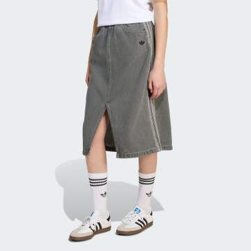 【adidas 愛迪達】 丹寧長裙 童裝 - Originals JY3561