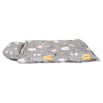 LoveCity 寢城之戀 台製 40支 100%萊賽爾天絲 冬夏兩用兒童書包睡袋  135 x 150cm  狐狸的夏天 灰色