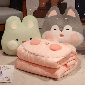【✨優品特賣】抱枕被子兩用加厚辦公室折疊午睡枕頭毯子二閤一沙髮汽車靠枕車載