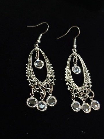 vintage 勾式耳環 維多利亞的風采