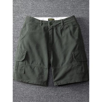 夏季薄款工裝短褲男士潮牌寬松美式復古多口袋休閑五分褲2024新款