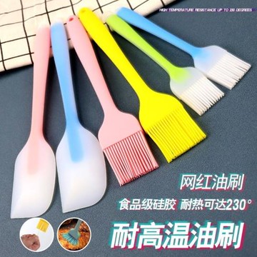 油刷子廚房烙餅硅膠刷食用烘焙小刷子家用耐高溫油刷不掉毛燒烤刷