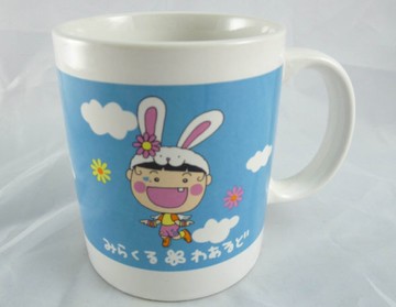 【震撼精品百貨】日式精品 ~ 筱原友惠Q版卡通馬克杯『帶兔帽&花』(共兩款)
