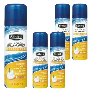 Schick 舒適牌 洗面刮鬍泡  210g  5罐